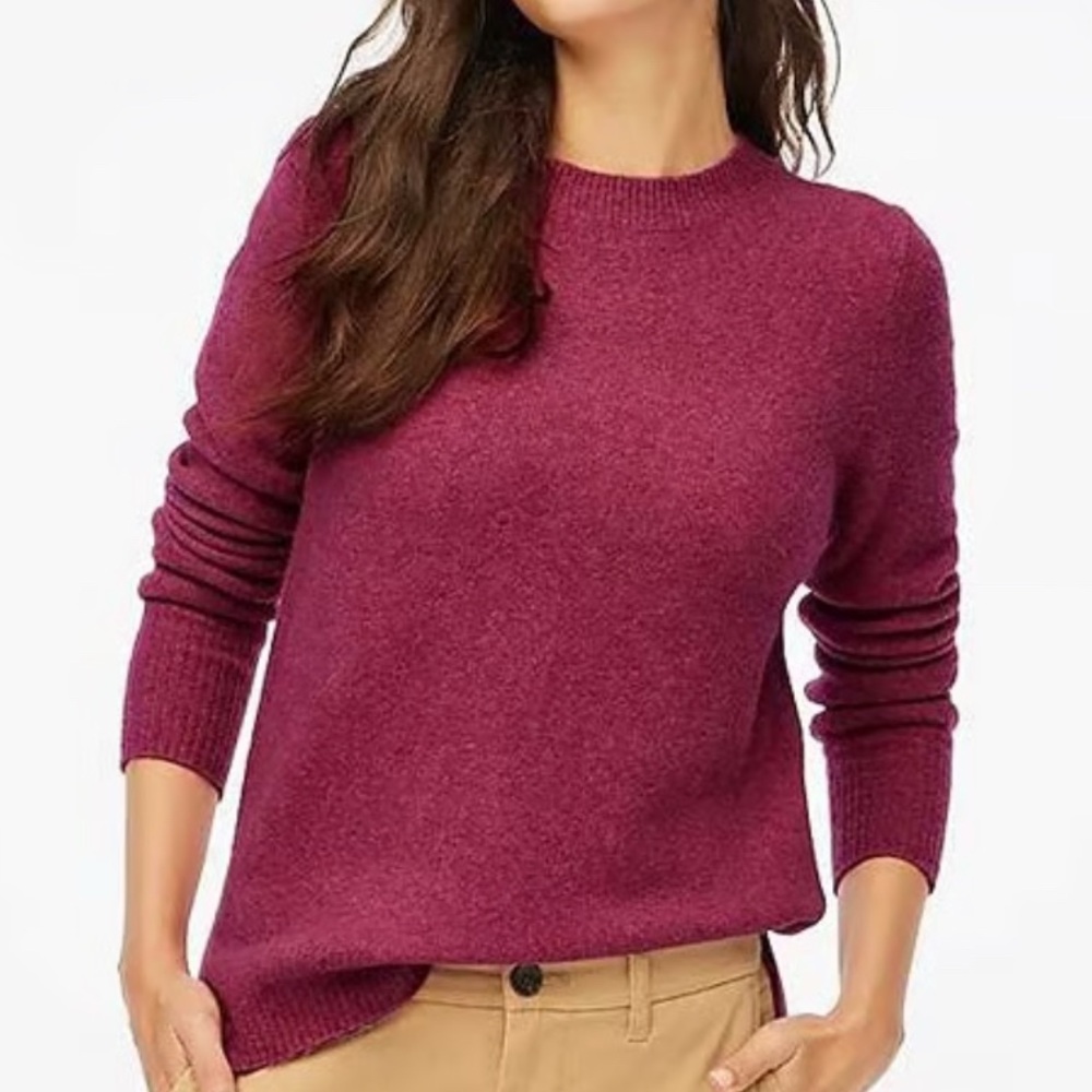 J. Crew Factory NWT Crewneck Sweater Extra-Soft Yarn XXL Heather Peony Pink